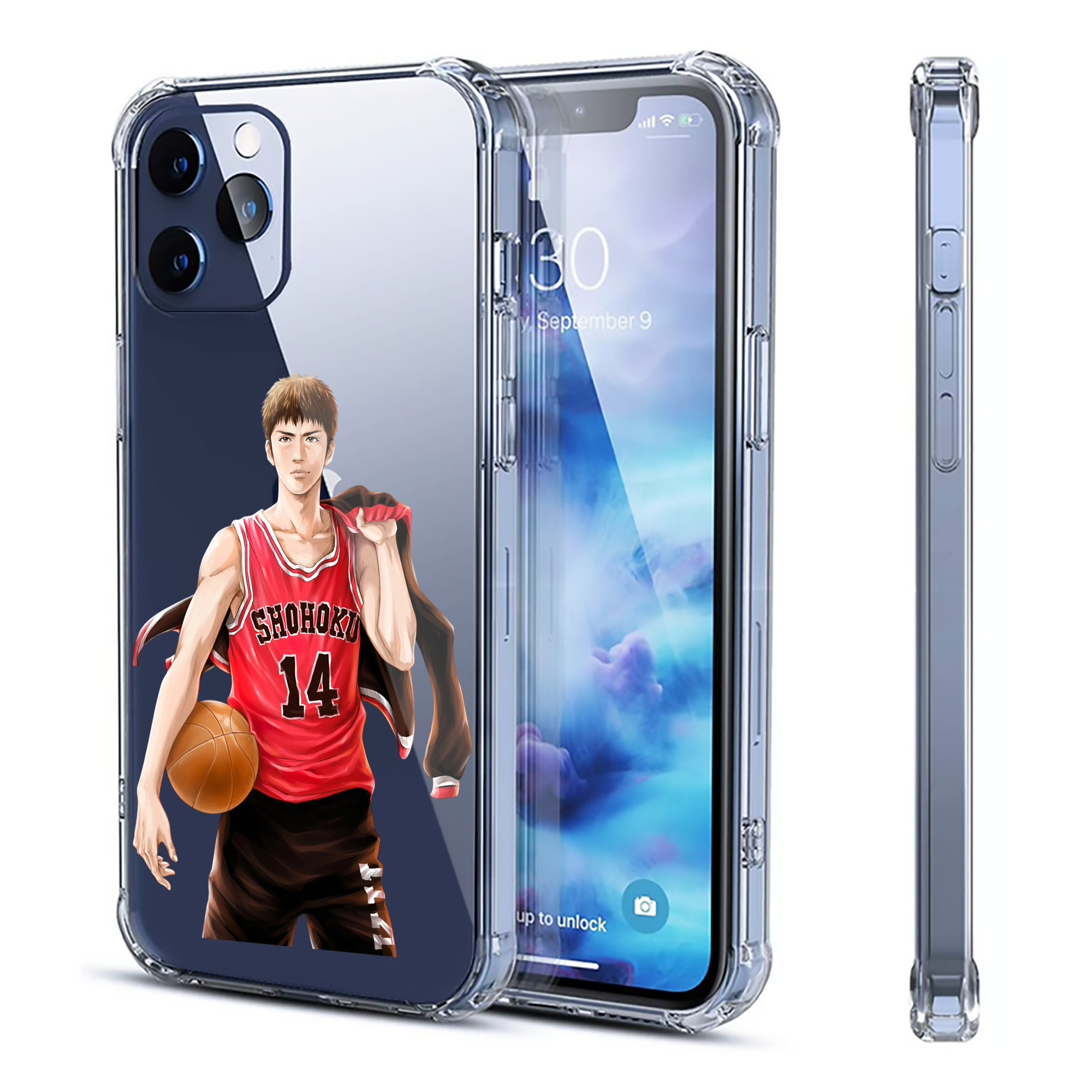 （画像用） SLAM DUNK／スラムダンク 【iPhone 12シリーズ対応】透明スマホケース（クリアソフトケース）